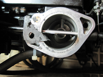 carburetor gasket damage